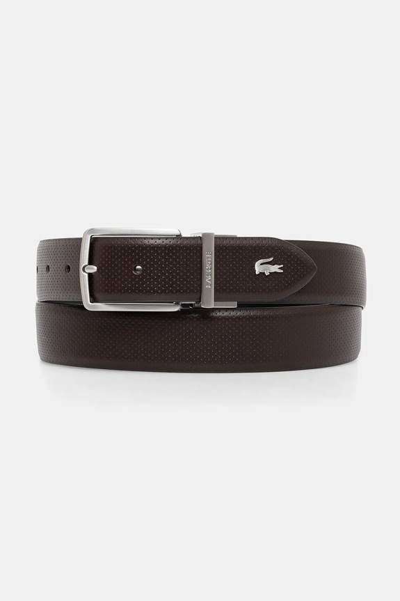 Lacoste pasek skórzany dwustronny brązowy RC4097
