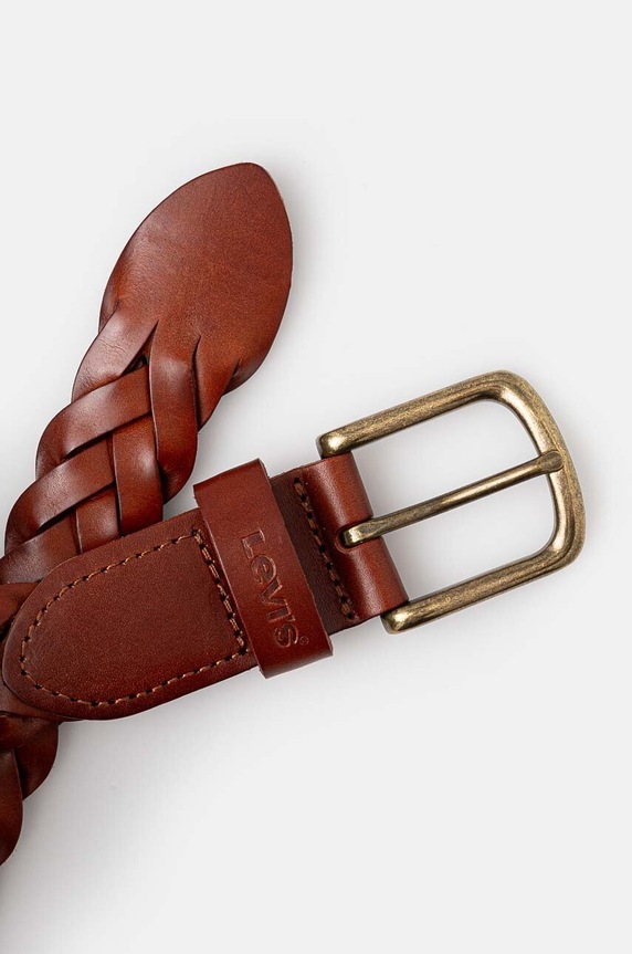 Kožený opasok Levi's D7926.0003 hnedá AA00