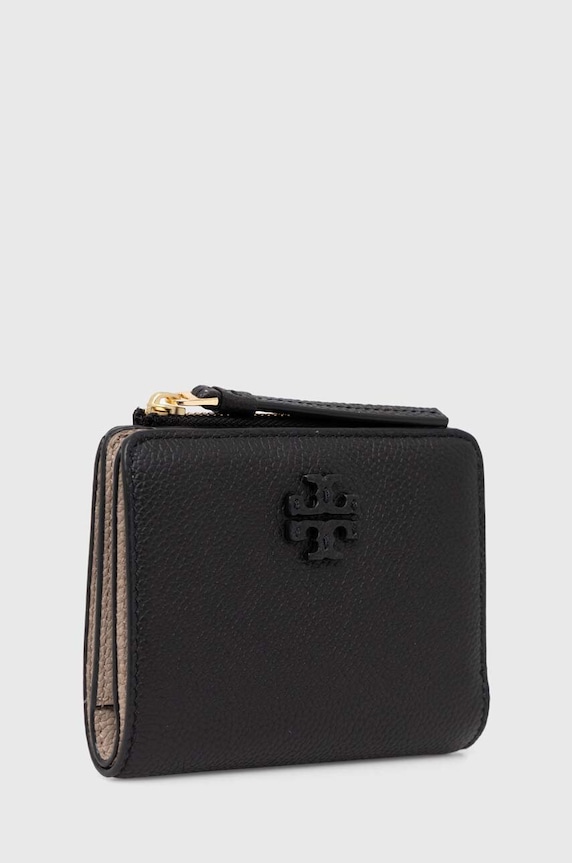 Kožená peněženka Tory Burch McGraw Bi-Fold 158904.001 černá AW24