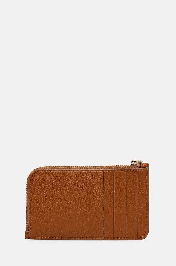Kožené pouzdro na karty Dkny R43ZKF84 hnědá AW24