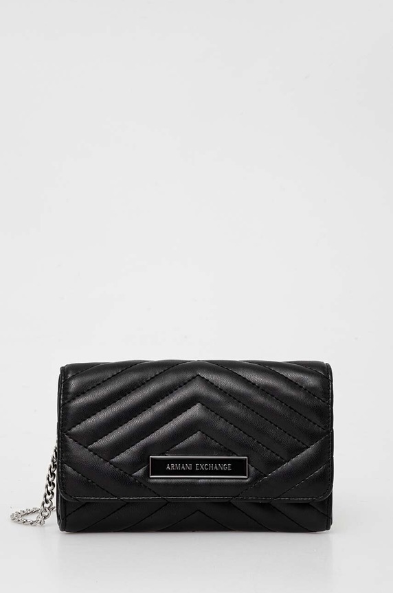Armani Exchange portofel imitatie de piele negru 948481.4R742