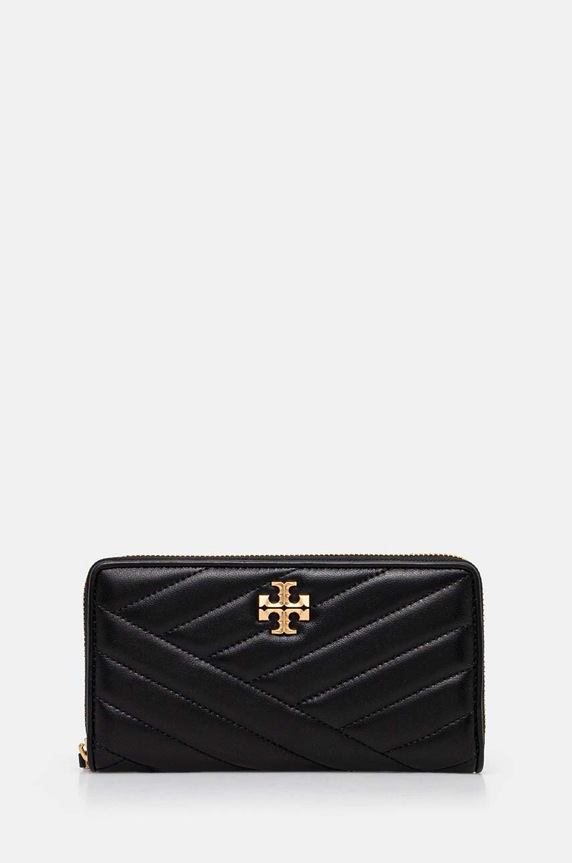 Peňaženka Tory Burch Kira Chevron usňová koža čierna 90348.001