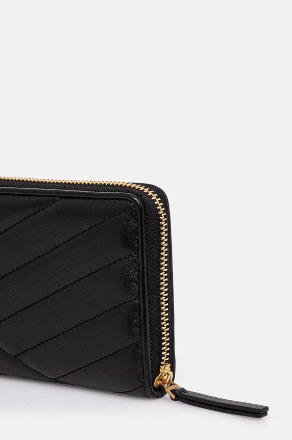 Peňaženka Tory Burch Kira Chevron 90348.001 čierna AW24