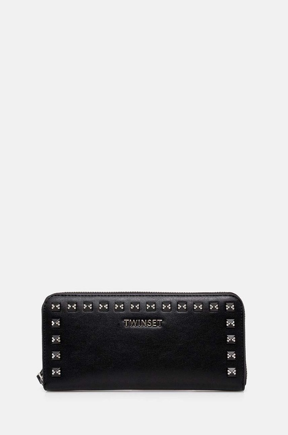 Twinset portfel imitacja skóry licowej czarny 242TB7295