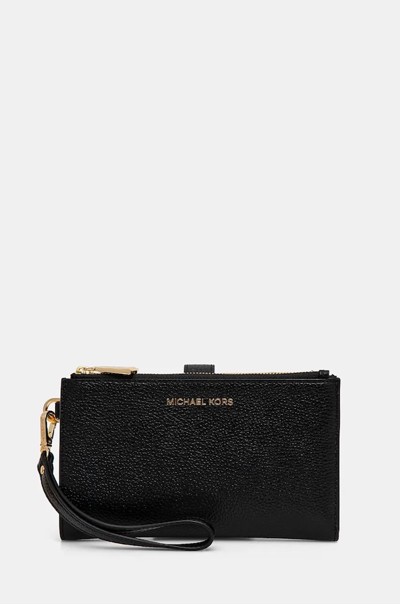 Δερμάτινο πορτοφόλι MICHAEL Michael Kors λείο δέρμα μαύρο 32T7GAFW4L