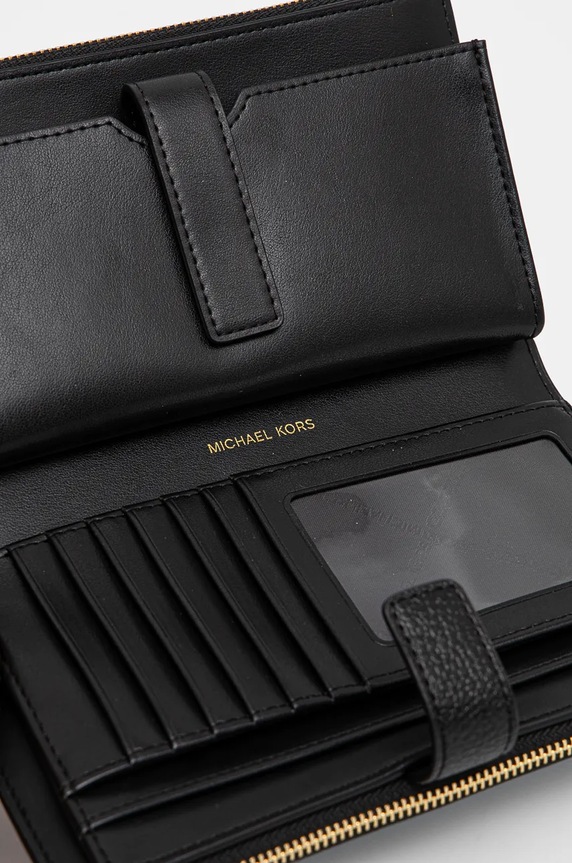 Δερμάτινο πορτοφόλι MICHAEL Michael Kors μαύρο 32T7GAFW4L