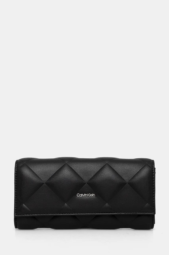 Πορτοφόλι Calvin Klein απομίμηση λείου δέρματος μαύρο K60K612899