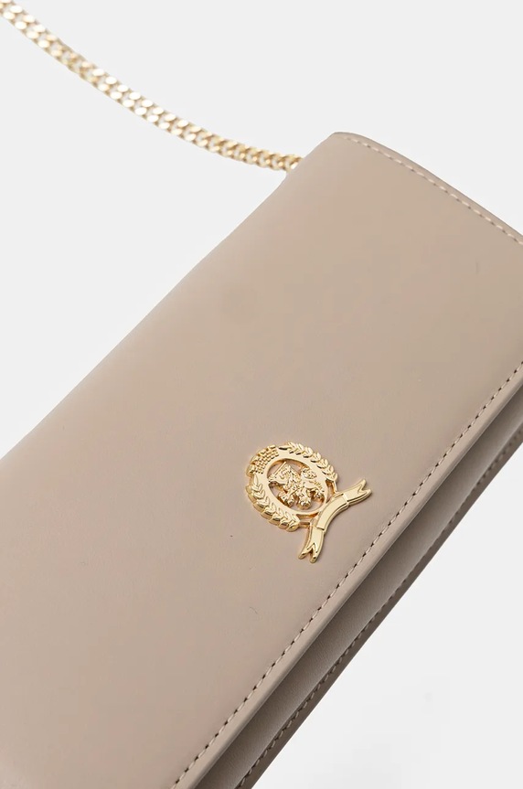 Kožni novčanik Tommy Hilfiger bež AW0AW16595