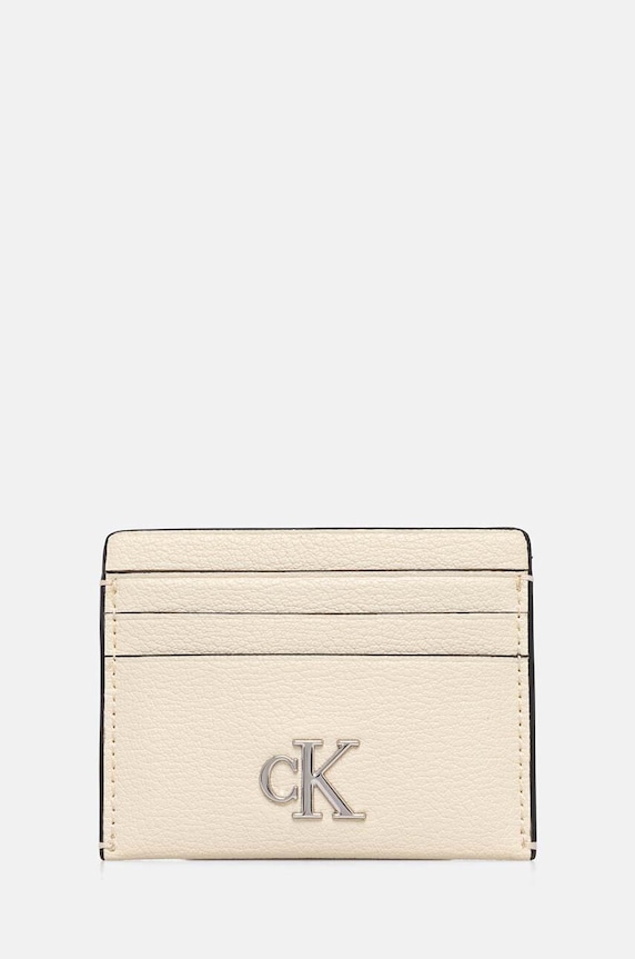 Puzdro na karty Calvin Klein Jeans Planet friendly béžová K60K612746