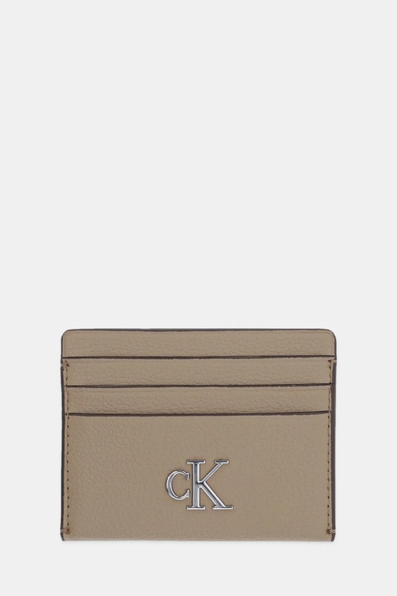 Puzdro na karty Calvin Klein Jeans béžová K60K612746