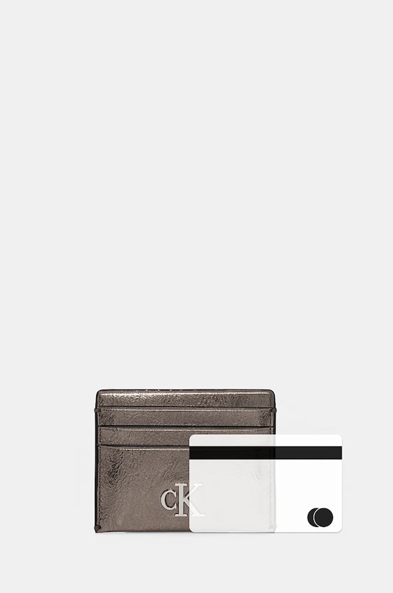 Θήκη για κάρτες Calvin Klein Jeans ασημί K60K612750