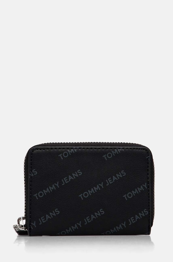 Peněženka Tommy Jeans imitace kůže černá AW0AW16490