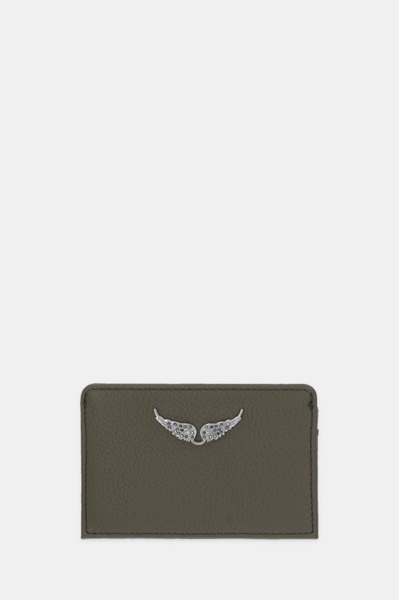 ZADIG&VOLTAIRE etui na karty skórzane zielony LWSG00001