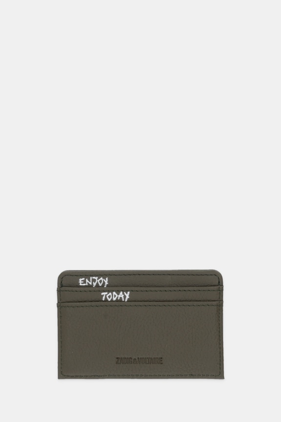 ZADIG&VOLTAIRE etui na karty skórzane LWSG00001 zielony AA00