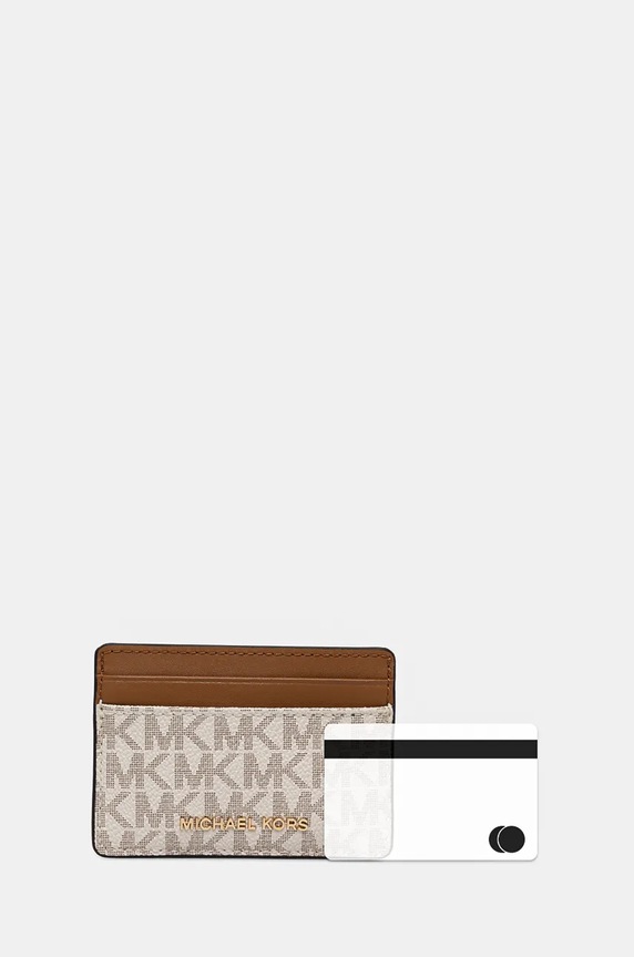 Doplňky Pouzdro na karty MICHAEL Michael Kors 32F1GJ6D0B hnědá