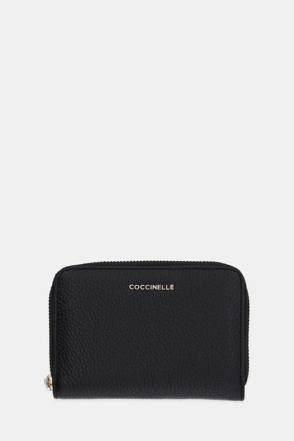 Кожен портфейл Coccinelle гладка кожа черен E2.MW5.11.C5.01