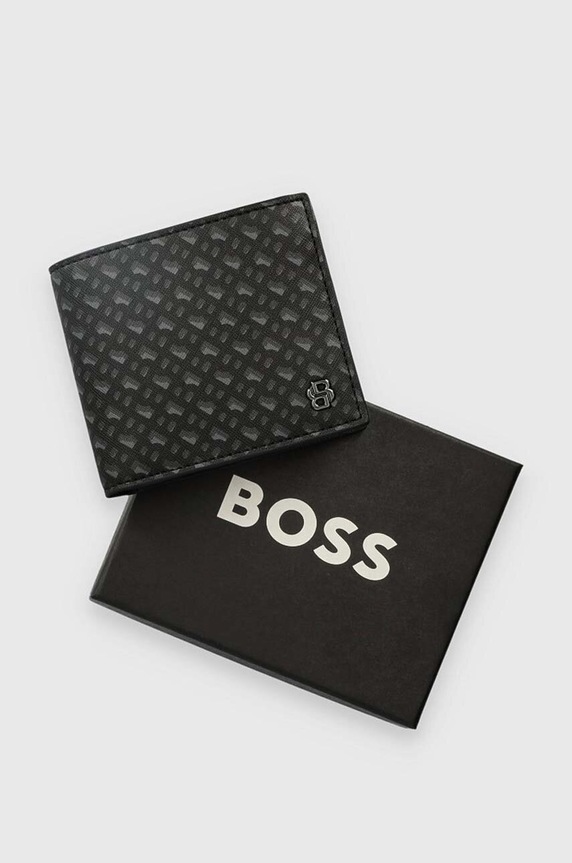 Кожен портфейл BOSS 50523949 черен