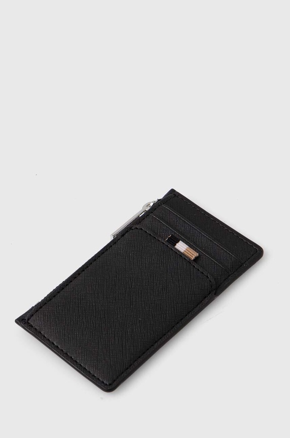 Δερμάτινο πορτοφόλι BOSS 50530113 μαύρο AW24