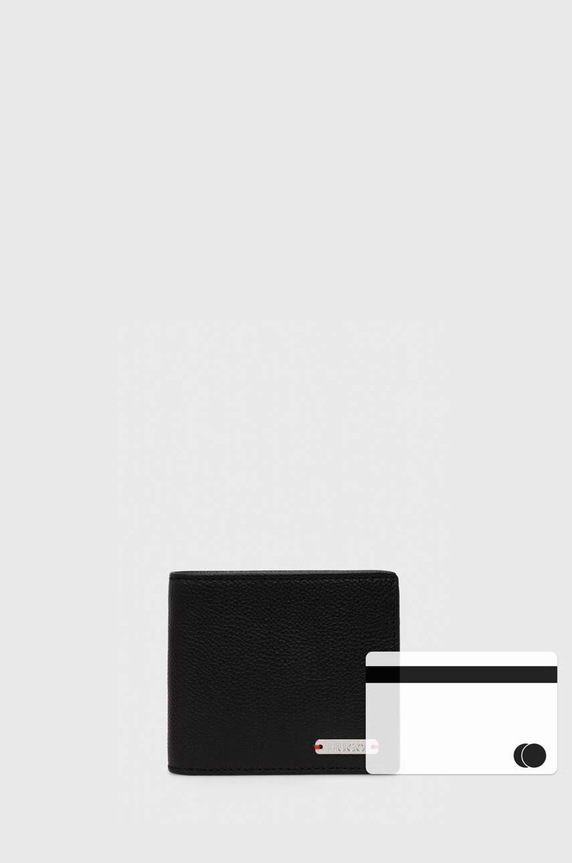 HUGO portofel de piele negru 50523696