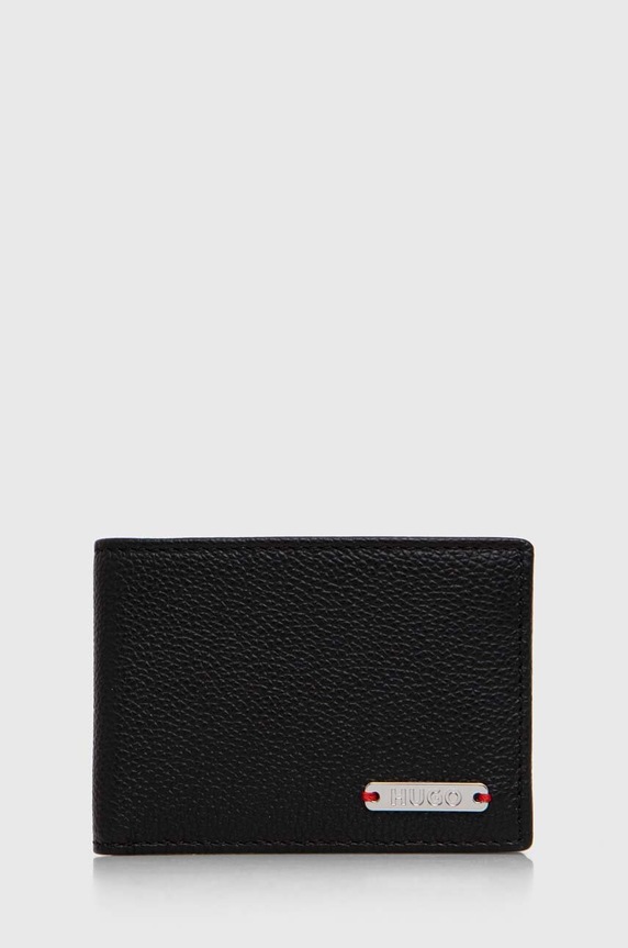 HUGO portofel de piele piele negru 50523698