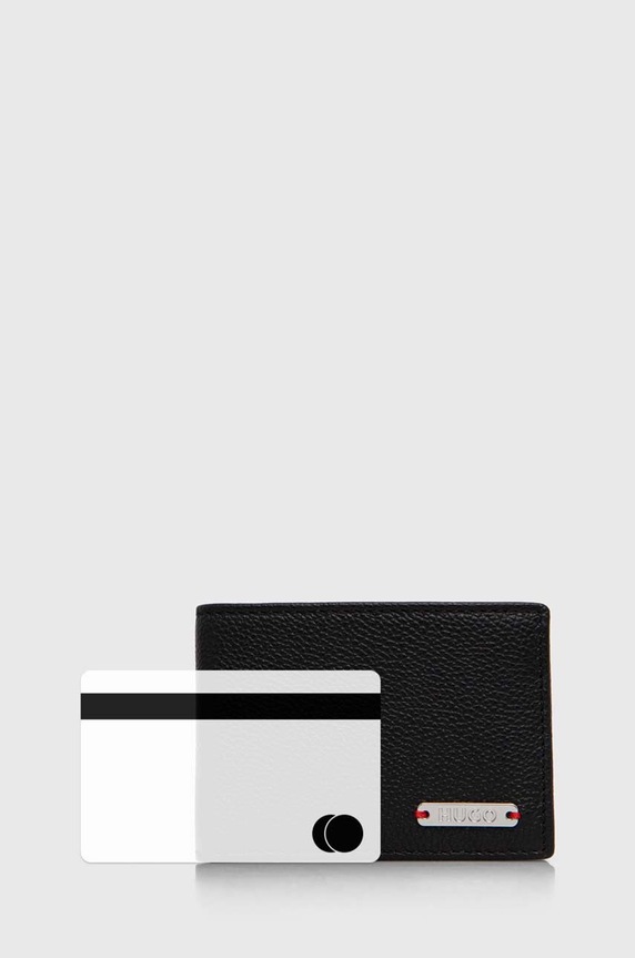 HUGO portofel de piele 50523698 negru