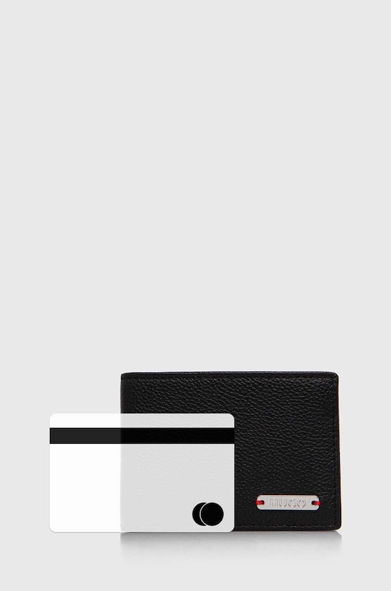 HUGO portofel de piele 50523698 negru