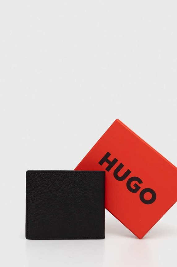 Doplňky Kožená peněženka HUGO 50523714 černá