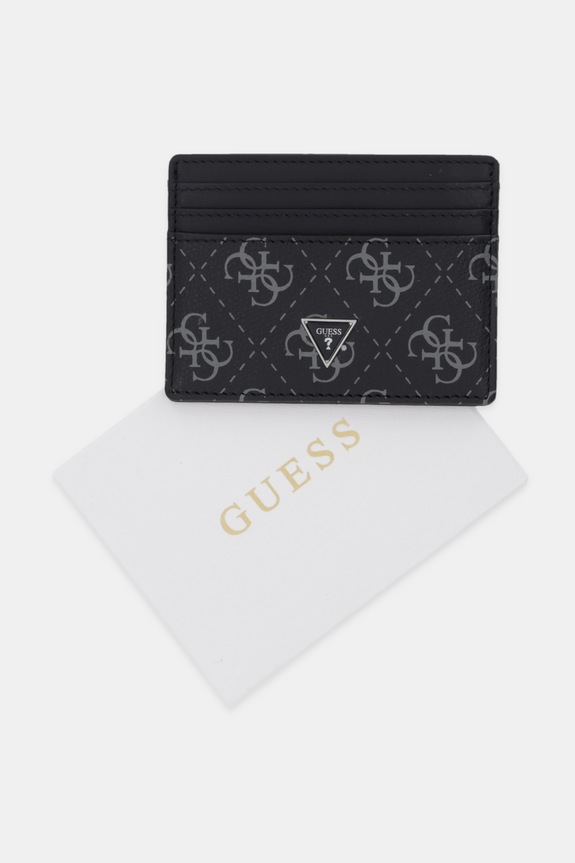 Kožené puzdro na karty Guess MITO čierna SMVELE.LEA25