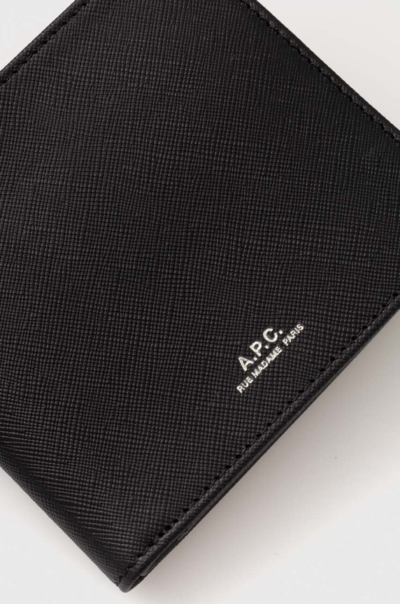 Dodaci Kožni novčanik A.P.C. new portefeuille london PXBJQ.H63340 crna