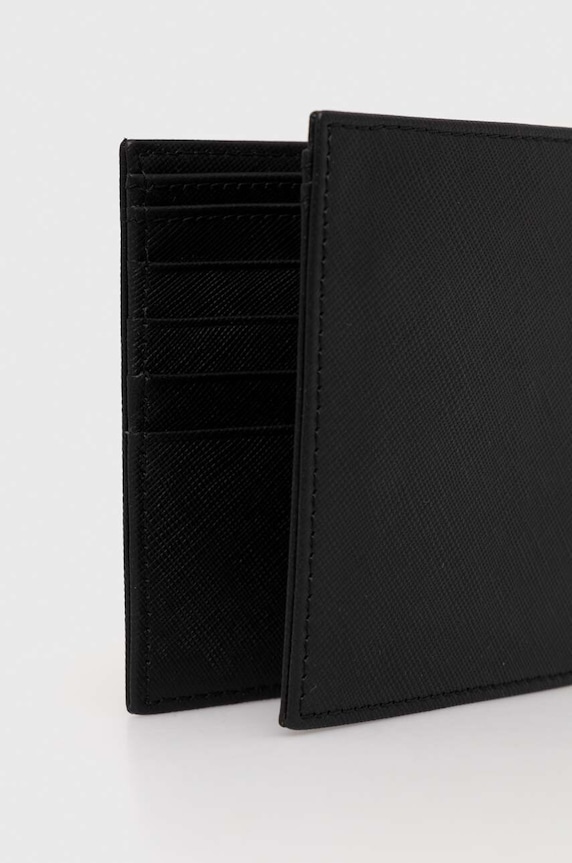 Kožni novčanik A.P.C. new portefeuille london crna PXBJQ.H63340