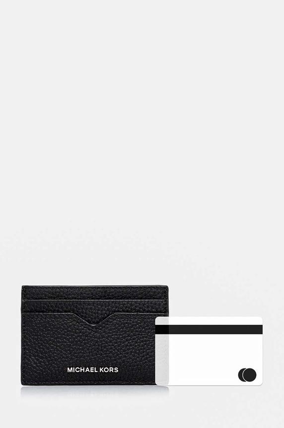 Michael Kors etui na karty skórzane czarny 39F4LHDD0L