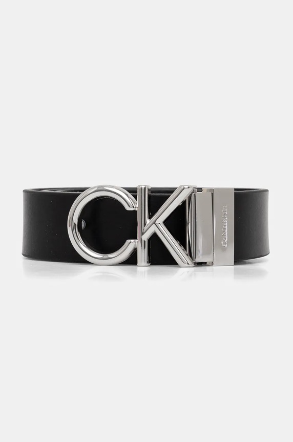 Calvin Klein pasek i etui na karty skórzane K50K512541 czarny AW24