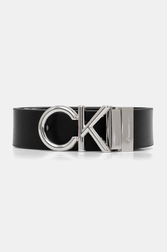Calvin Klein pasek i etui na karty skórzane K50K512541 czarny AW24
