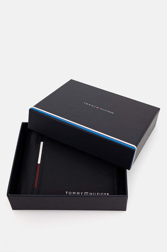 Tommy Hilfiger portofel de piele bleumarin AM0AM12767