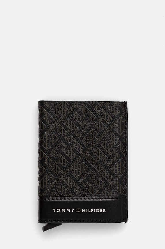 Kožni etui za kartice Tommy Hilfiger etui za kartice crna AM0AM12783