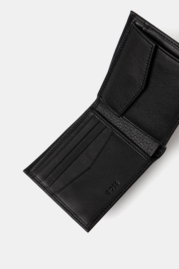 Akcesoria BOSS portfel skórzany New Crosstown_4ccC 50529513 czarny