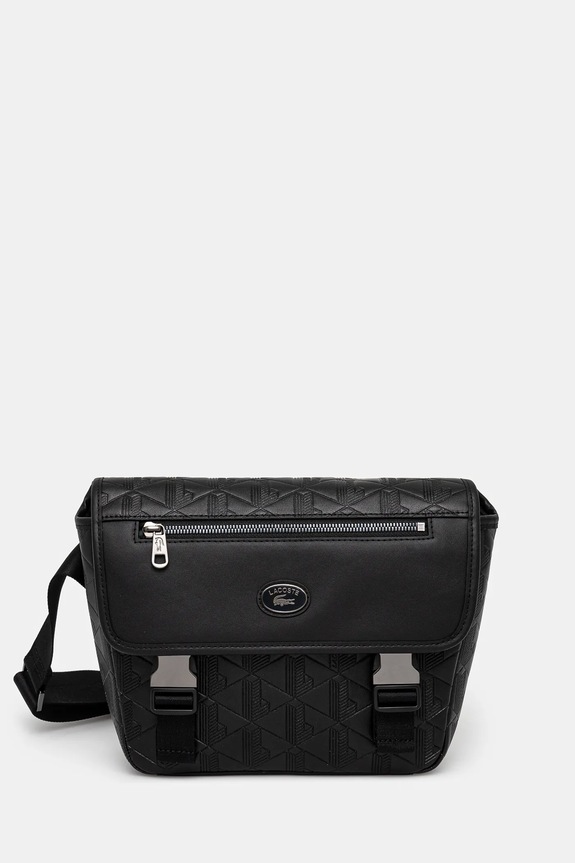 Lacoste saszetka skóra licowa czarny NH4655MR