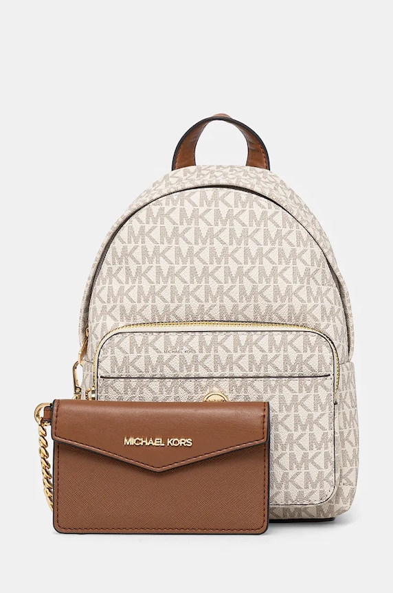 Σακίδιο πλάτης MICHAEL Michael Kors απομίμηση λείου δέρματος μπεζ 35F3G5MB0B