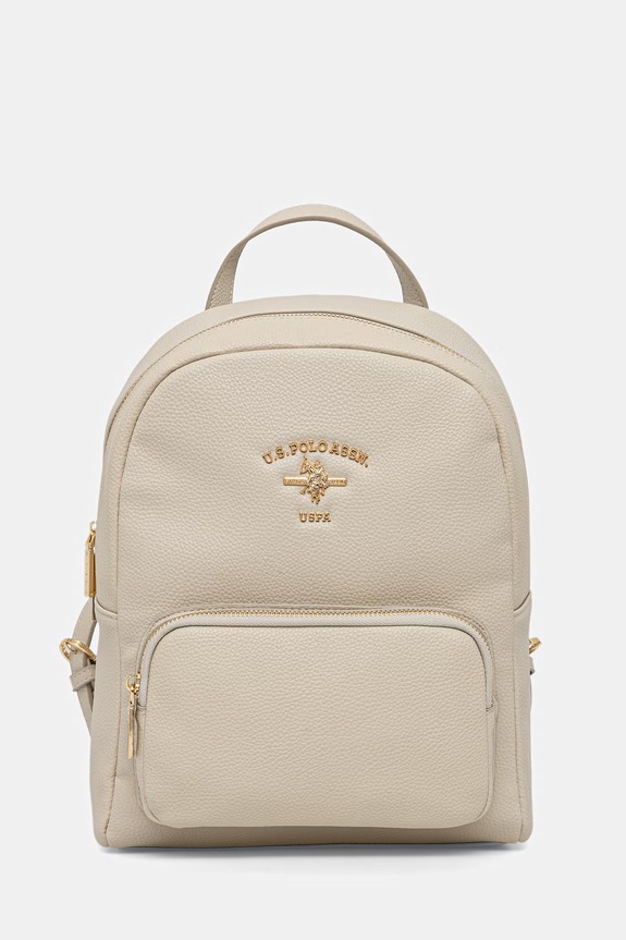 U.S. Polo Assn. plecak damski z imitacji skóry Stanford beżowy BIUSS6211WVP
