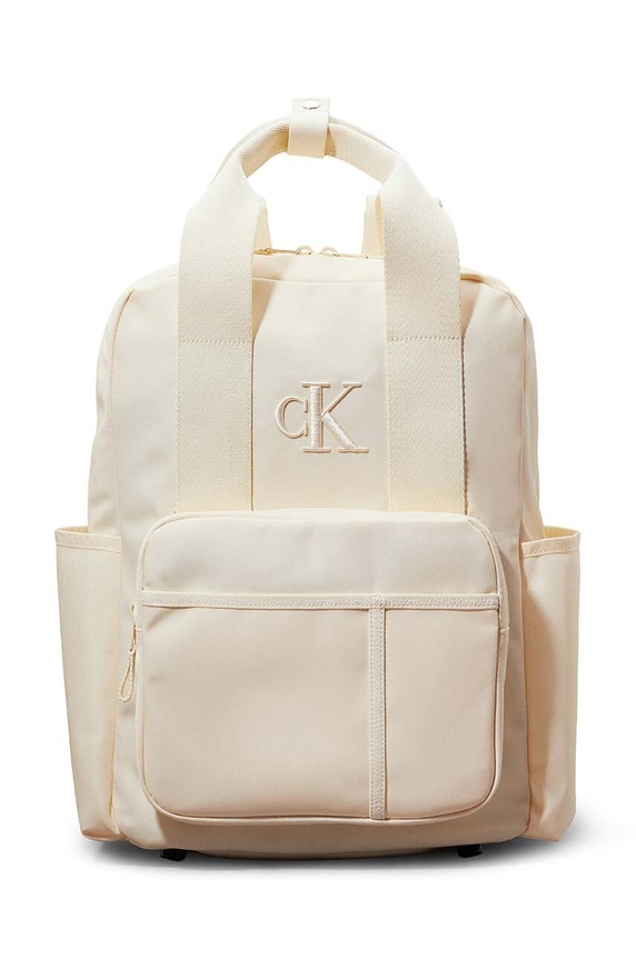 Dětský batoh Calvin Klein Jeans hladký béžová IU0IU00648.9BYH
