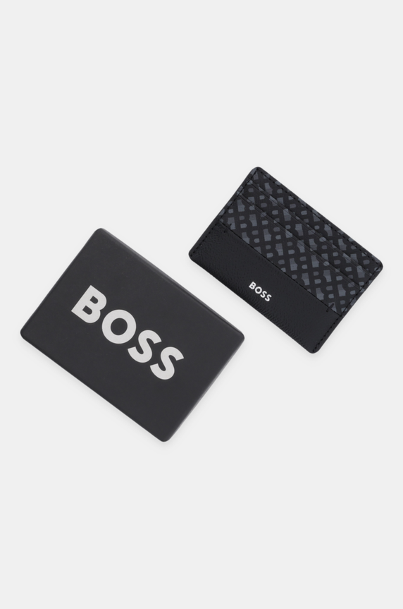 BOSS portacarte in pelle nero 50529531
