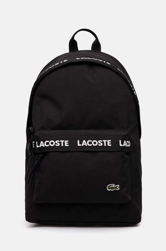 Σακίδιο πλάτης Lacoste υφασμάτινο μαύρο NU4685NZ