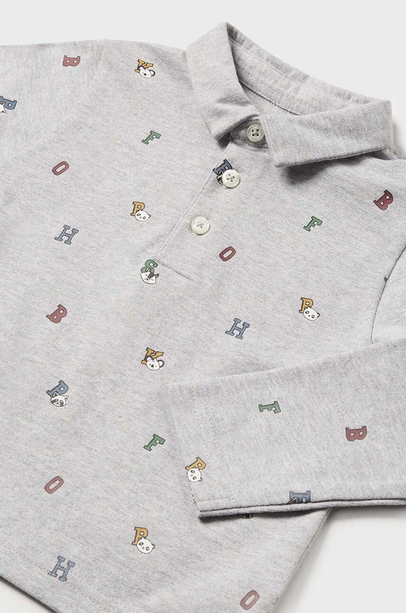 Mayoral tricouri polo din bumbac pentru bebeluși 2182.3A.Baby.9BYH gri AW24