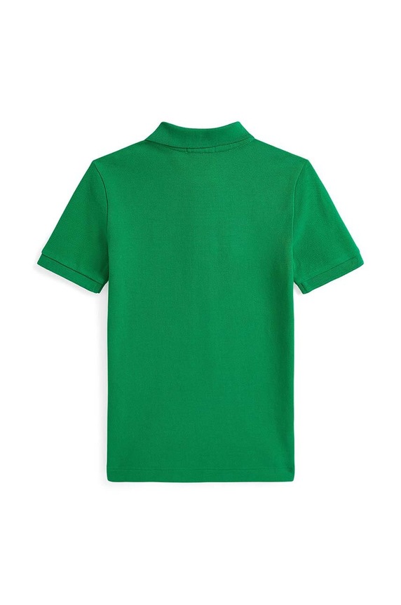 Детска памучна тениска с яка Polo Ralph Lauren 322952585001 зелен AW24