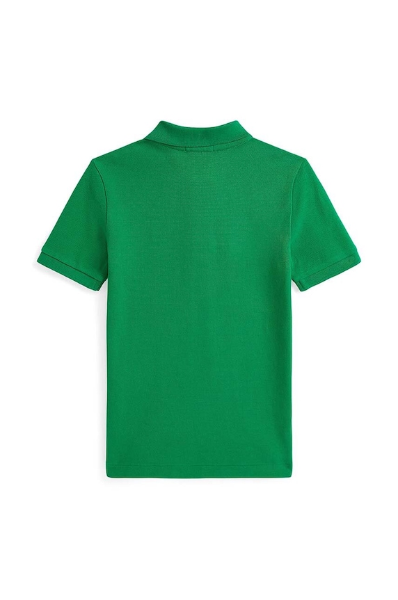 Детска памучна тениска с яка Polo Ralph Lauren 322952585001 зелен AW24