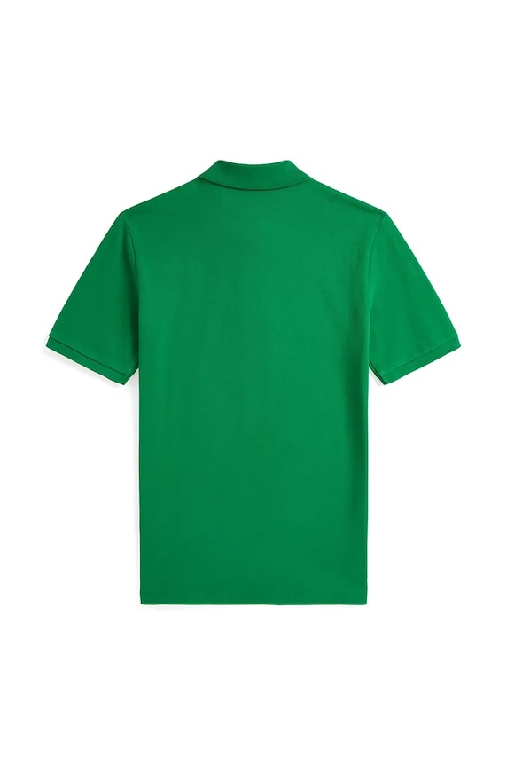 Детска памучна тениска с яка Polo Ralph Lauren 323952585001 зелен AW24