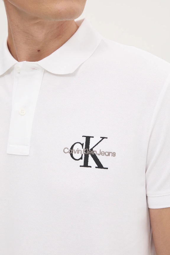 Polo tričko Calvin Klein Jeans J30J325664 bílá