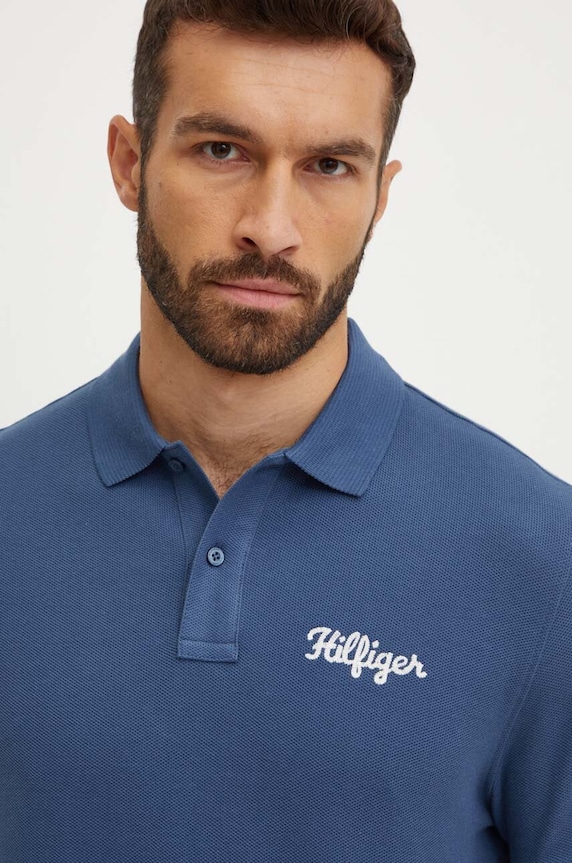 Ruházat Tommy Hilfiger pamut póló MW0MW35603 kék
