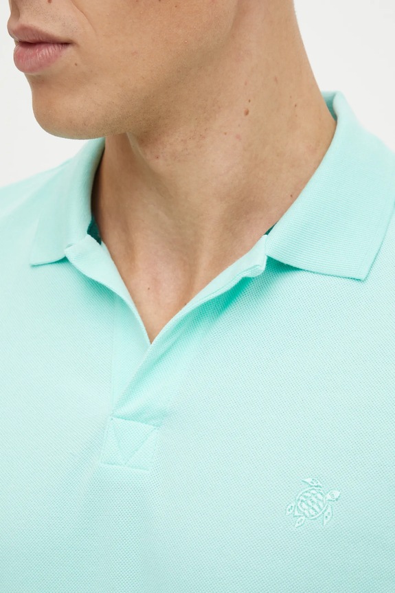 Vilebrequin polo muški pamučni tirkizna PLTAN100