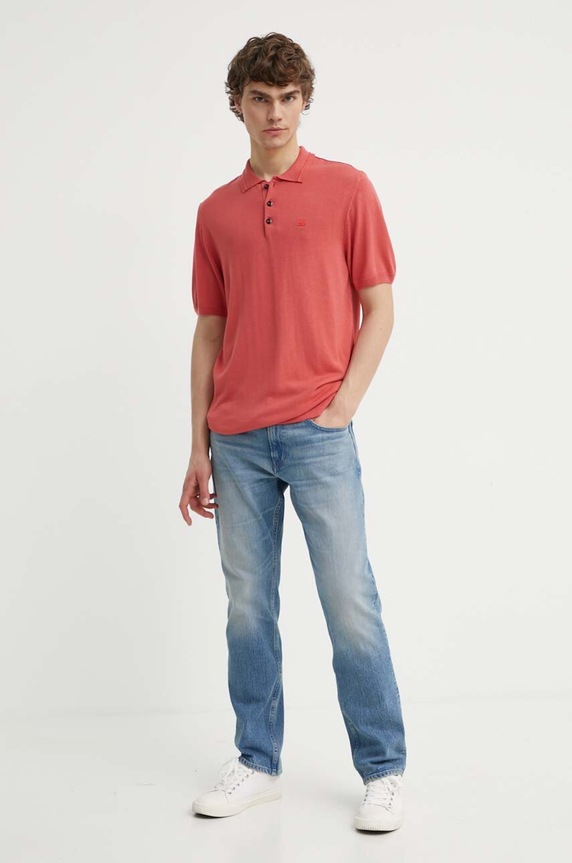 G-Star tricou polo D24663.D618 rosu AW24